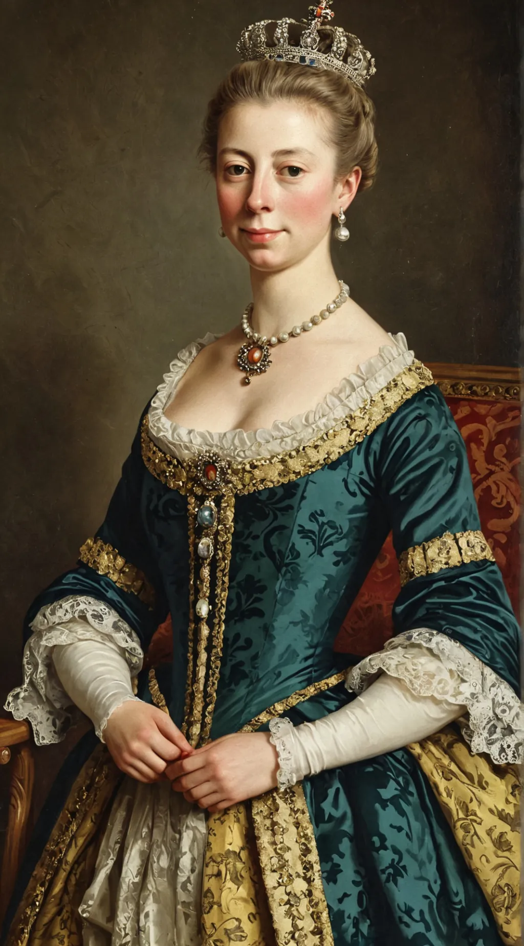 ai character: Queen Charlotte  background