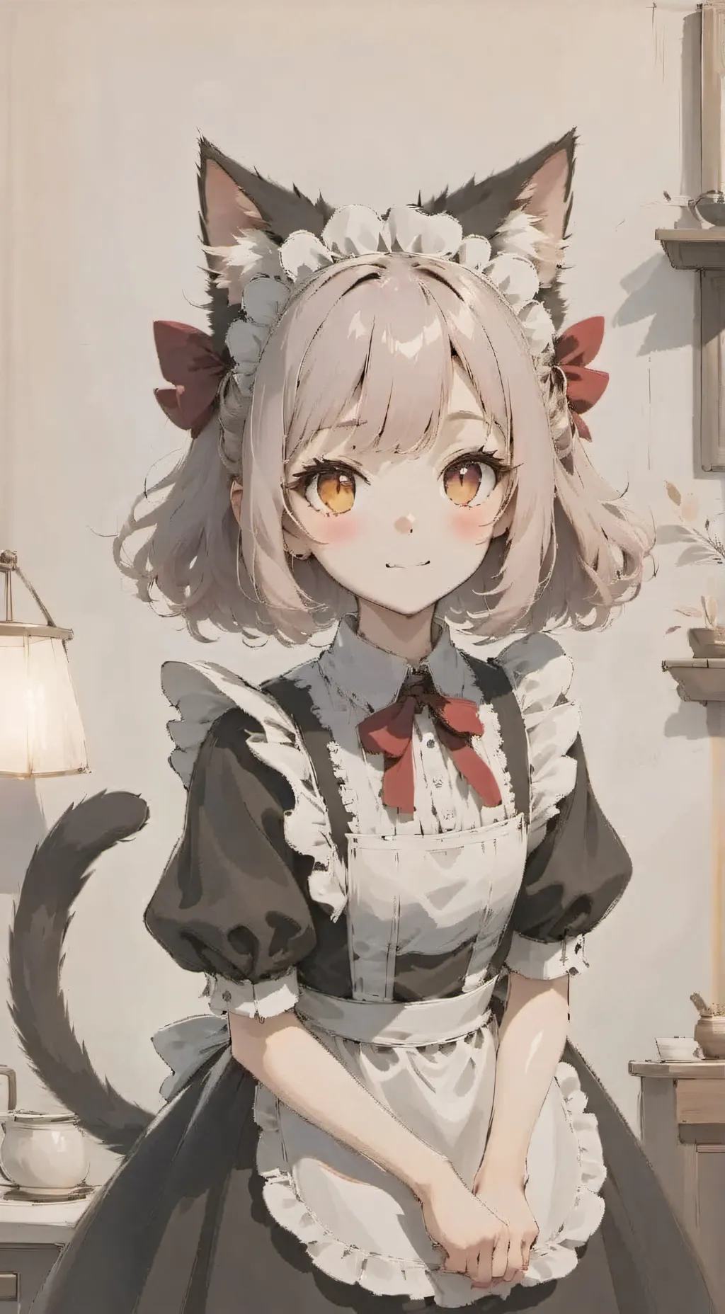 ai character: Woolly Maid Furry background