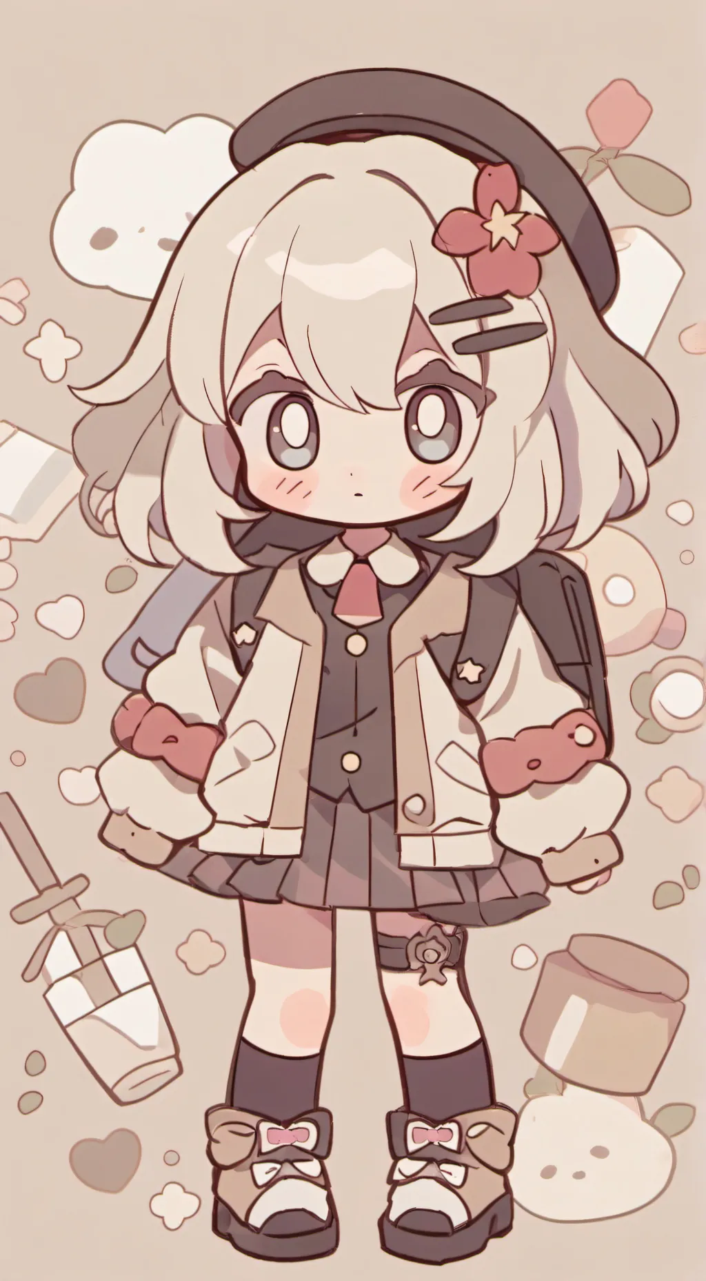 ai character: emo x bacon background