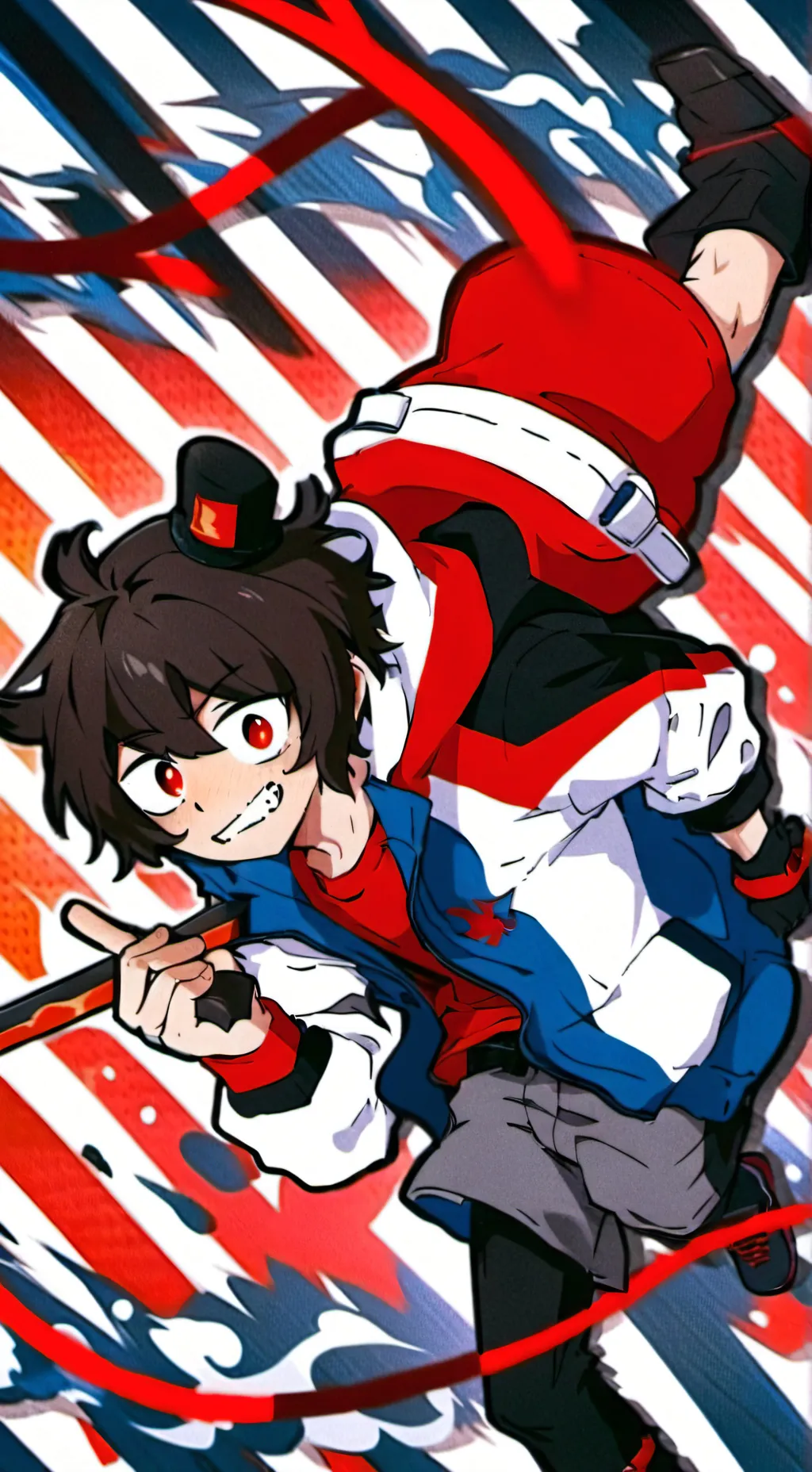 ai character: freddy🤍🖤 background