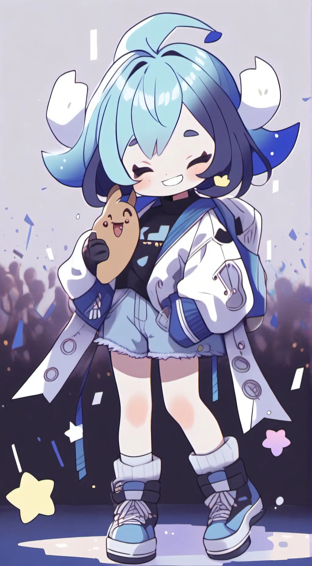 ai character: weeping  background