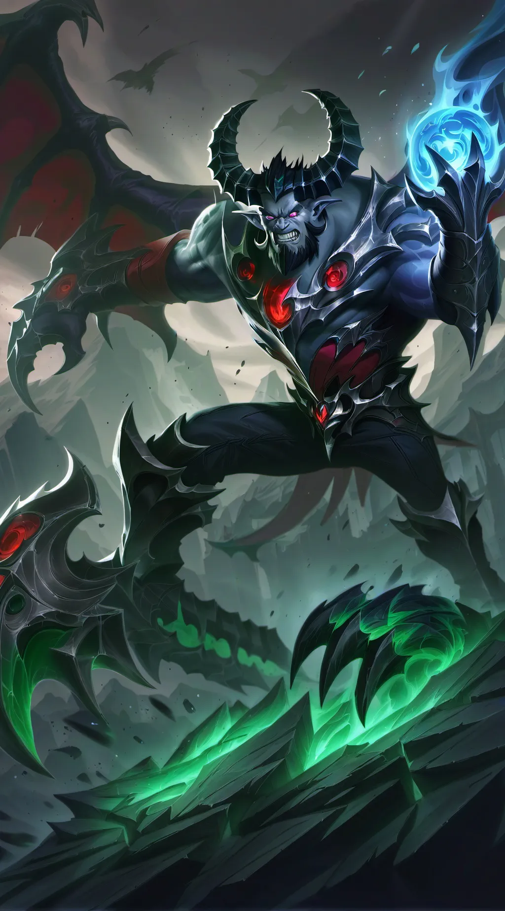 ai character: pelea con demonios background