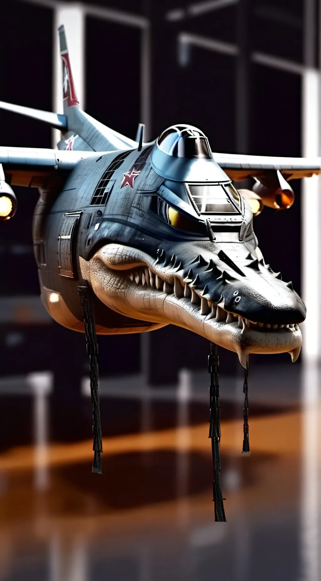 ai character: bombardiro croco background