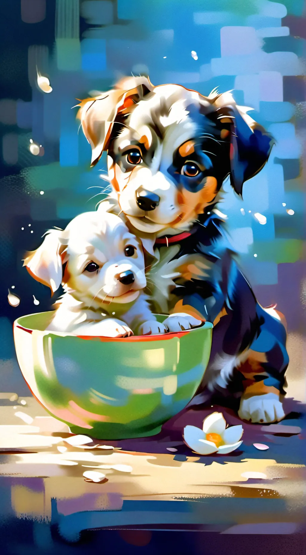 ai character: lost puppy 😭 background