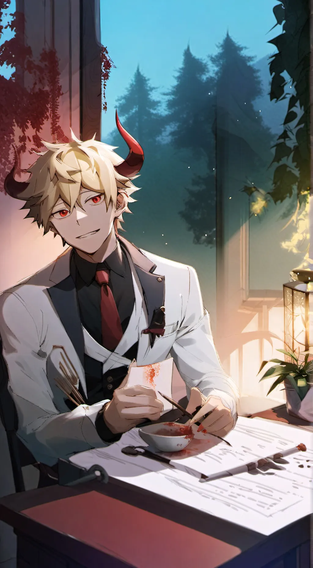 ai character: demon katsuki  background