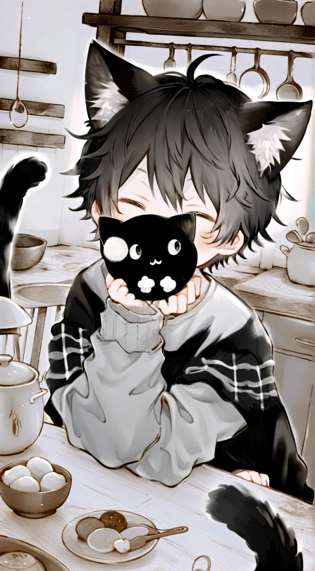 ai character: Pixelated Purr Spi background