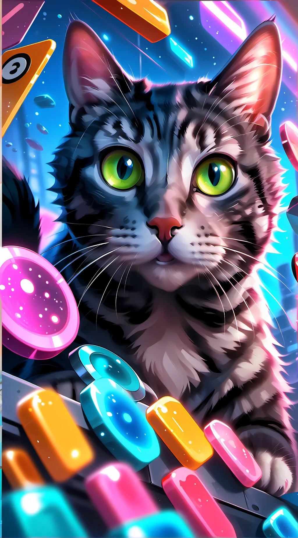 ai character: Hashtag background