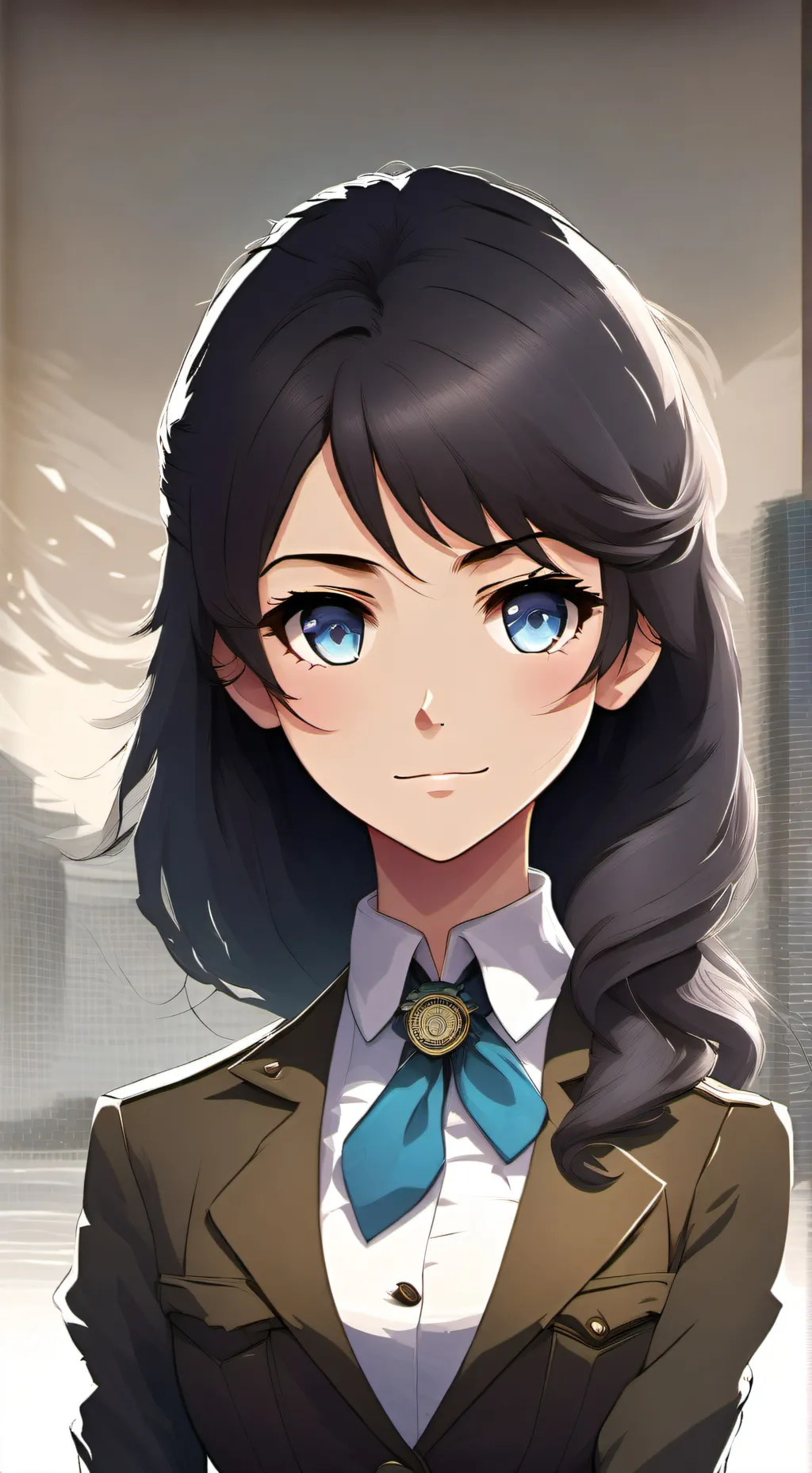 ai character: Ms detective doge background