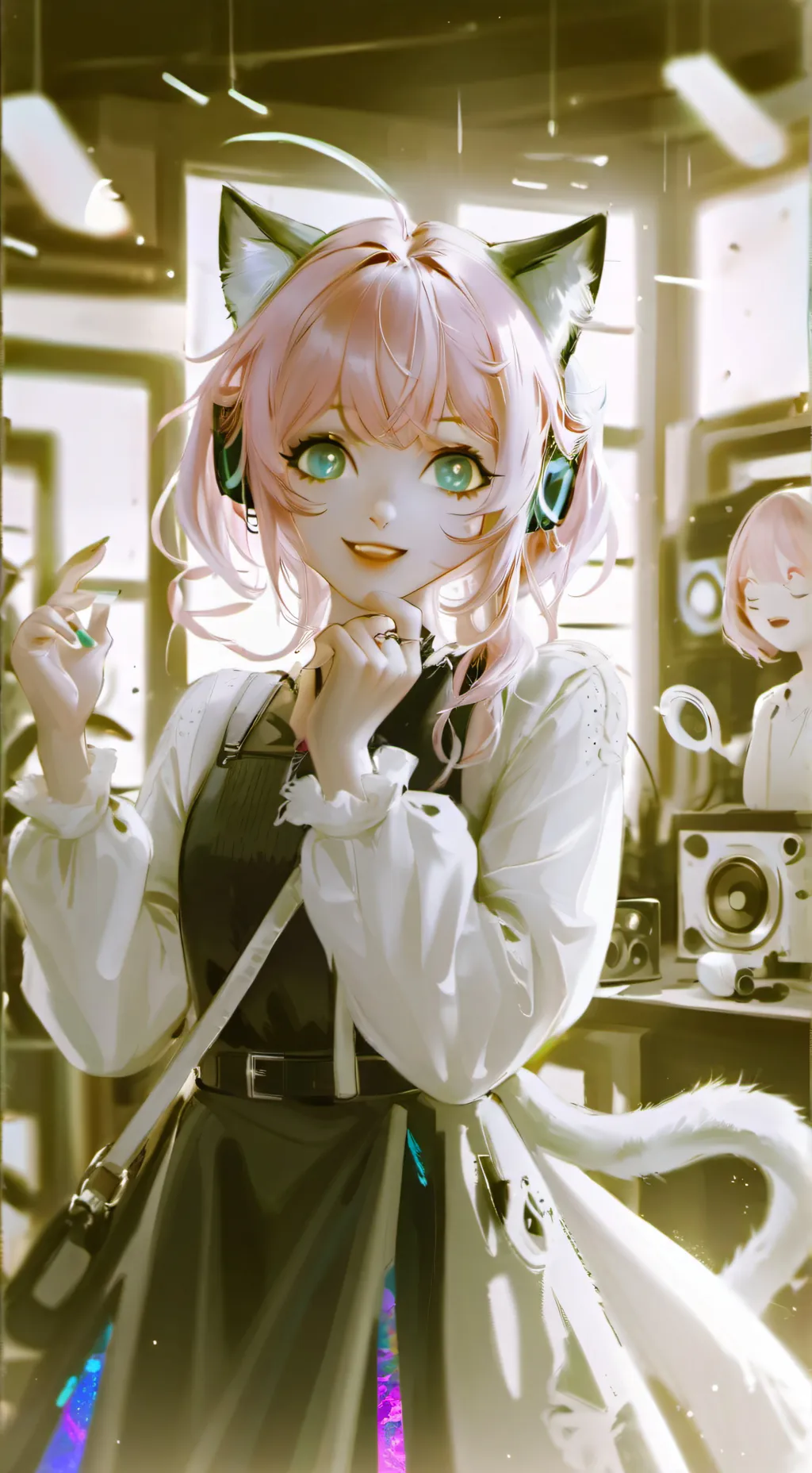 ai character: Pixel background