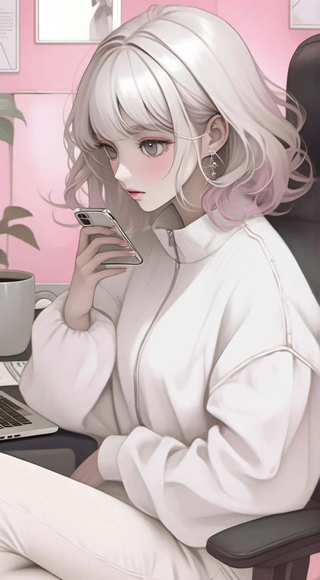 ai character: Emma ~📱💫 background