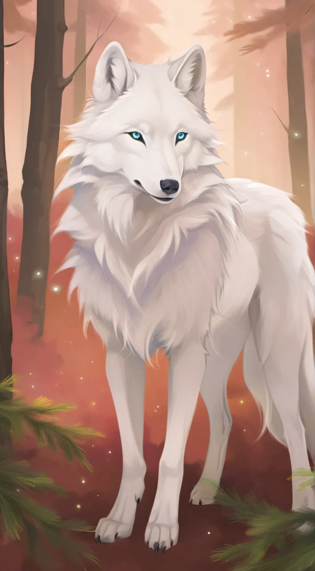 ai character: Moonlight background