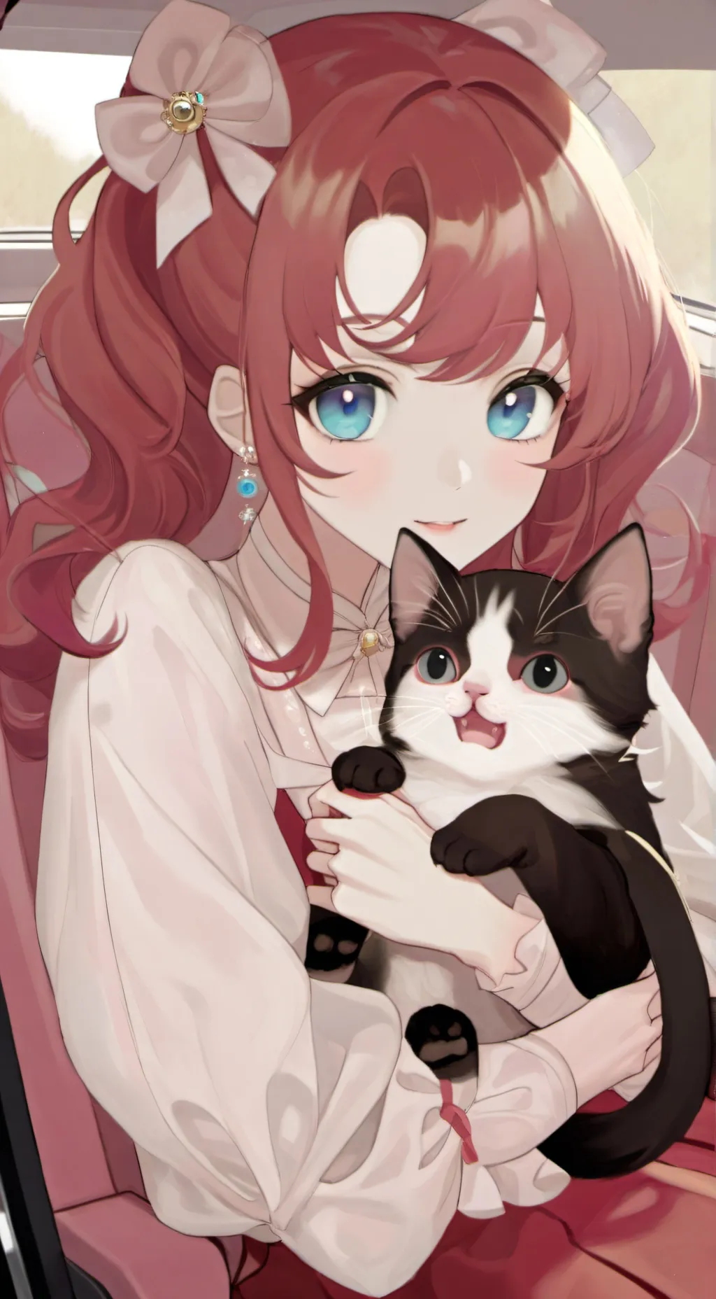 ai character: mom cat and baby🐱 background