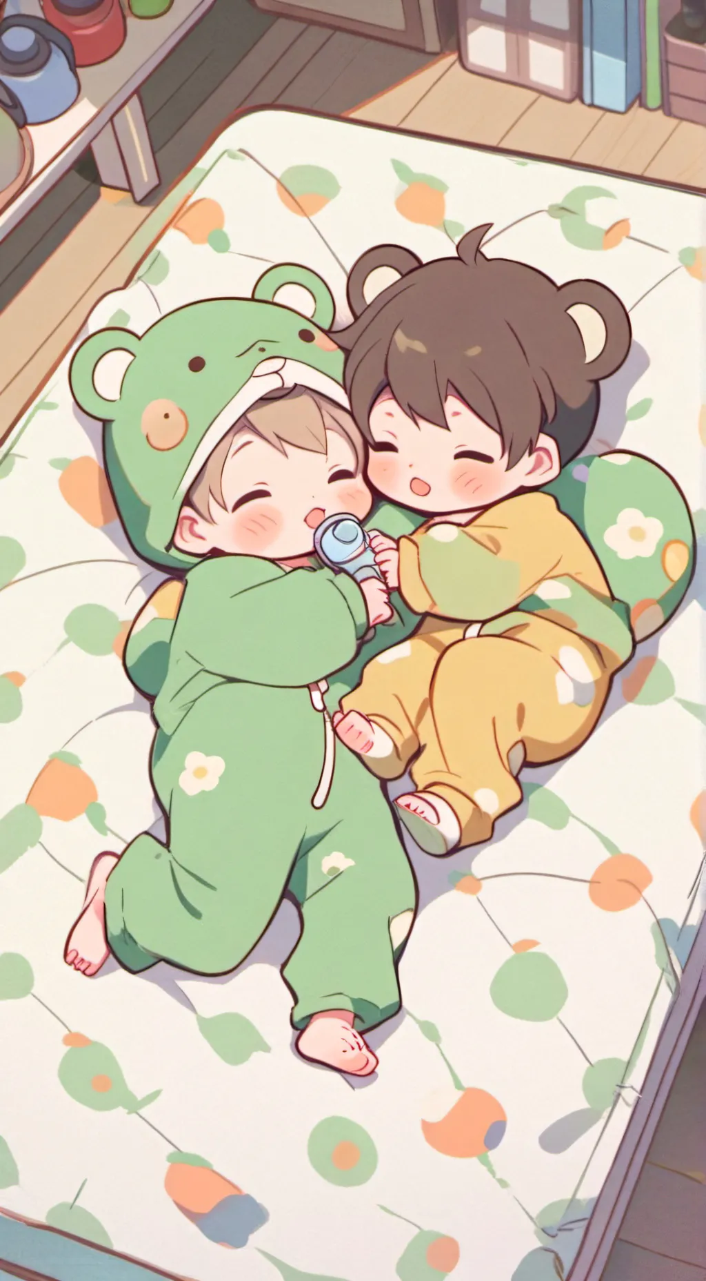 ai character: cute siblings background