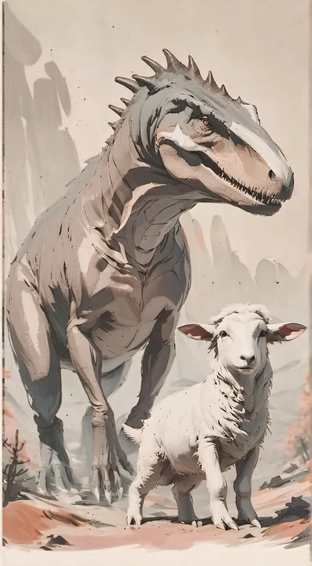 ai character: lamb background