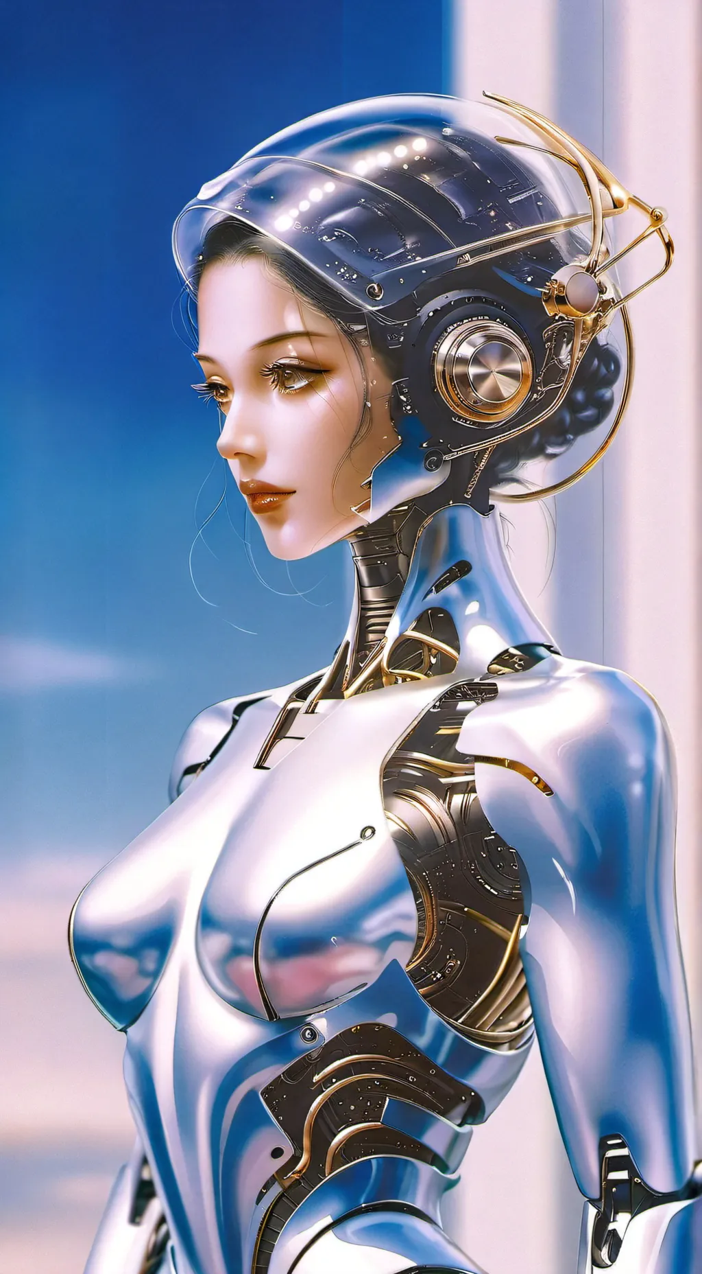 ai character: Cyber Tecno background