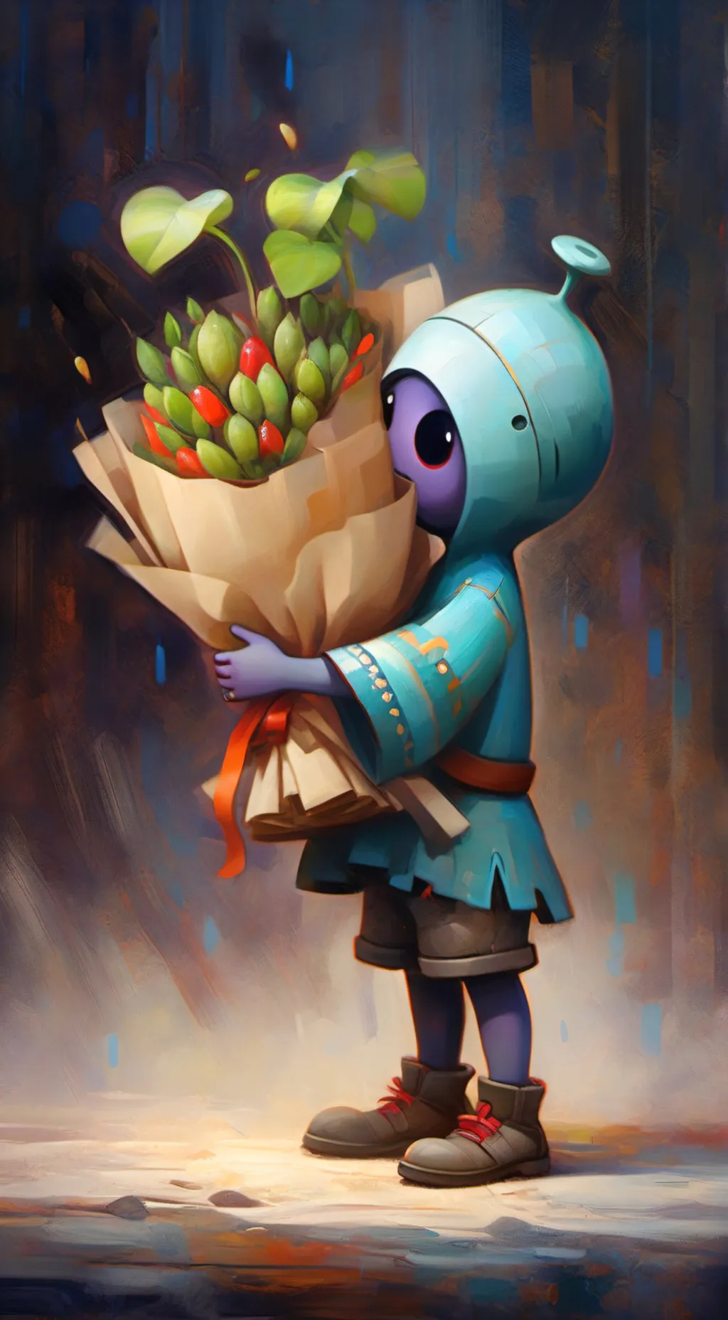 ai character: sprout  background