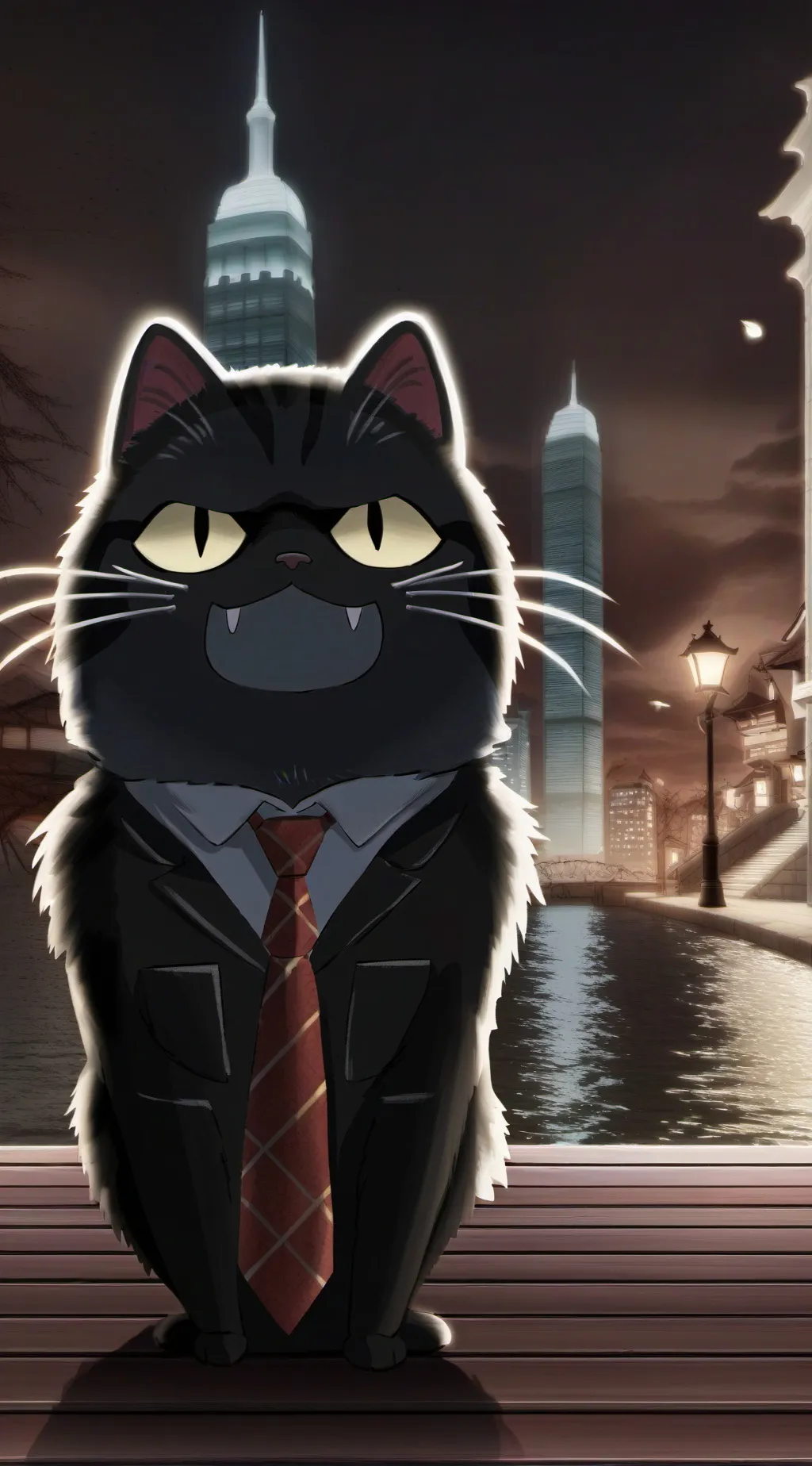 ai character: Watermeow background