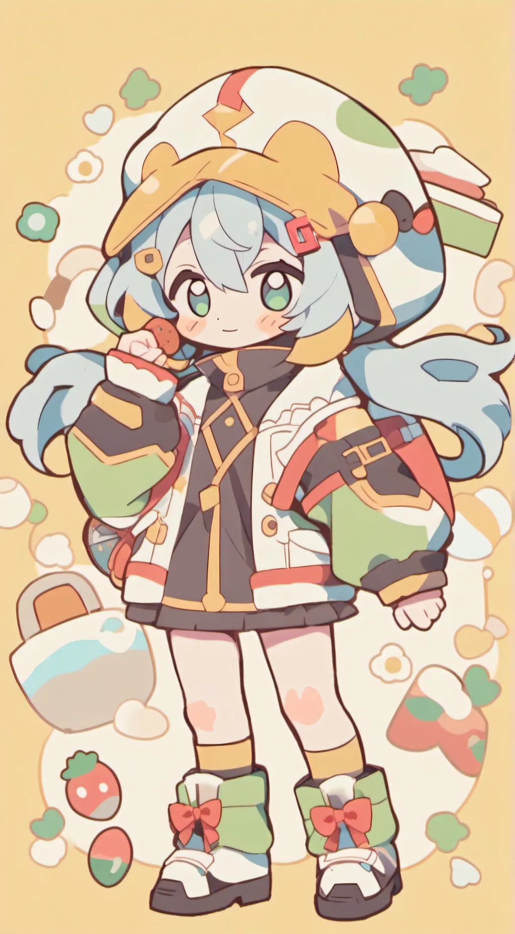 ai character: Shadow Milk Cookie background