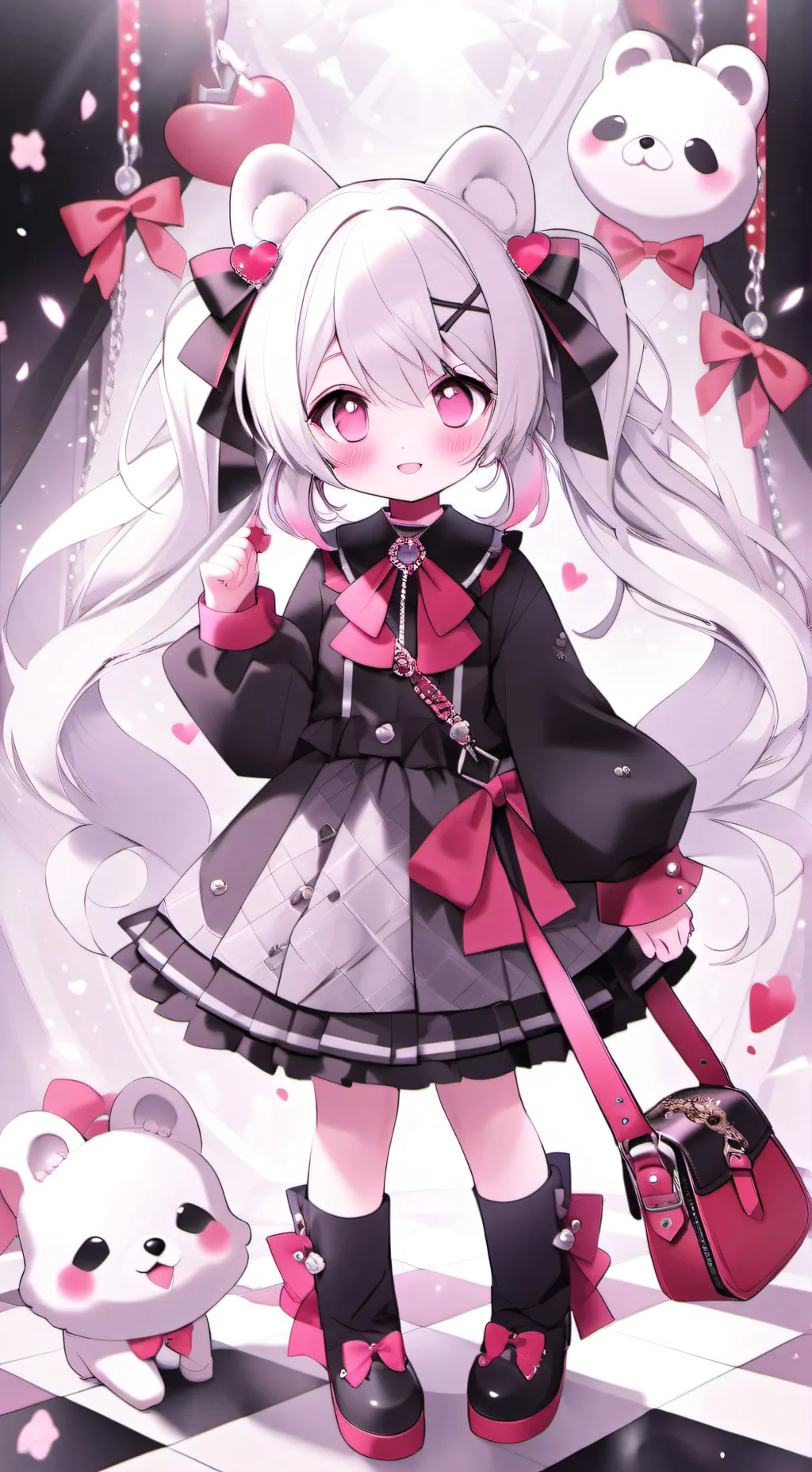 ai character: pebble background