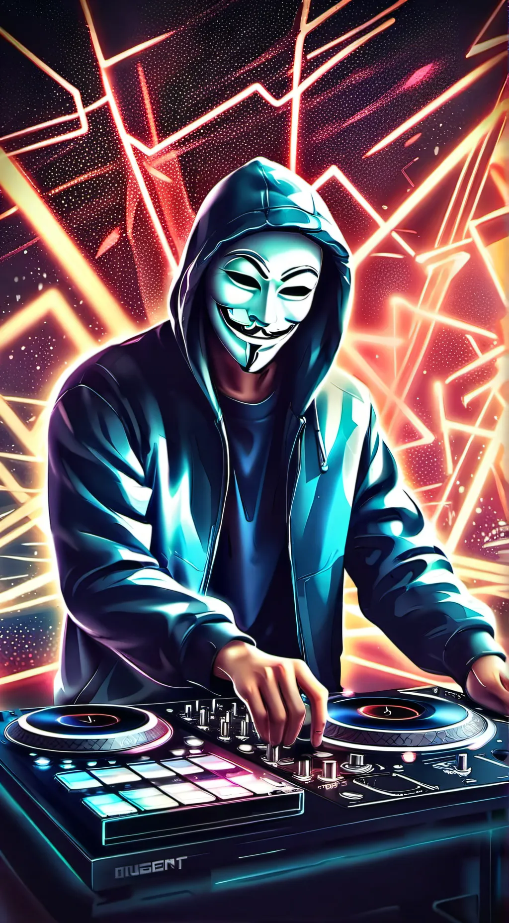 ai character: DJ SPIKE background