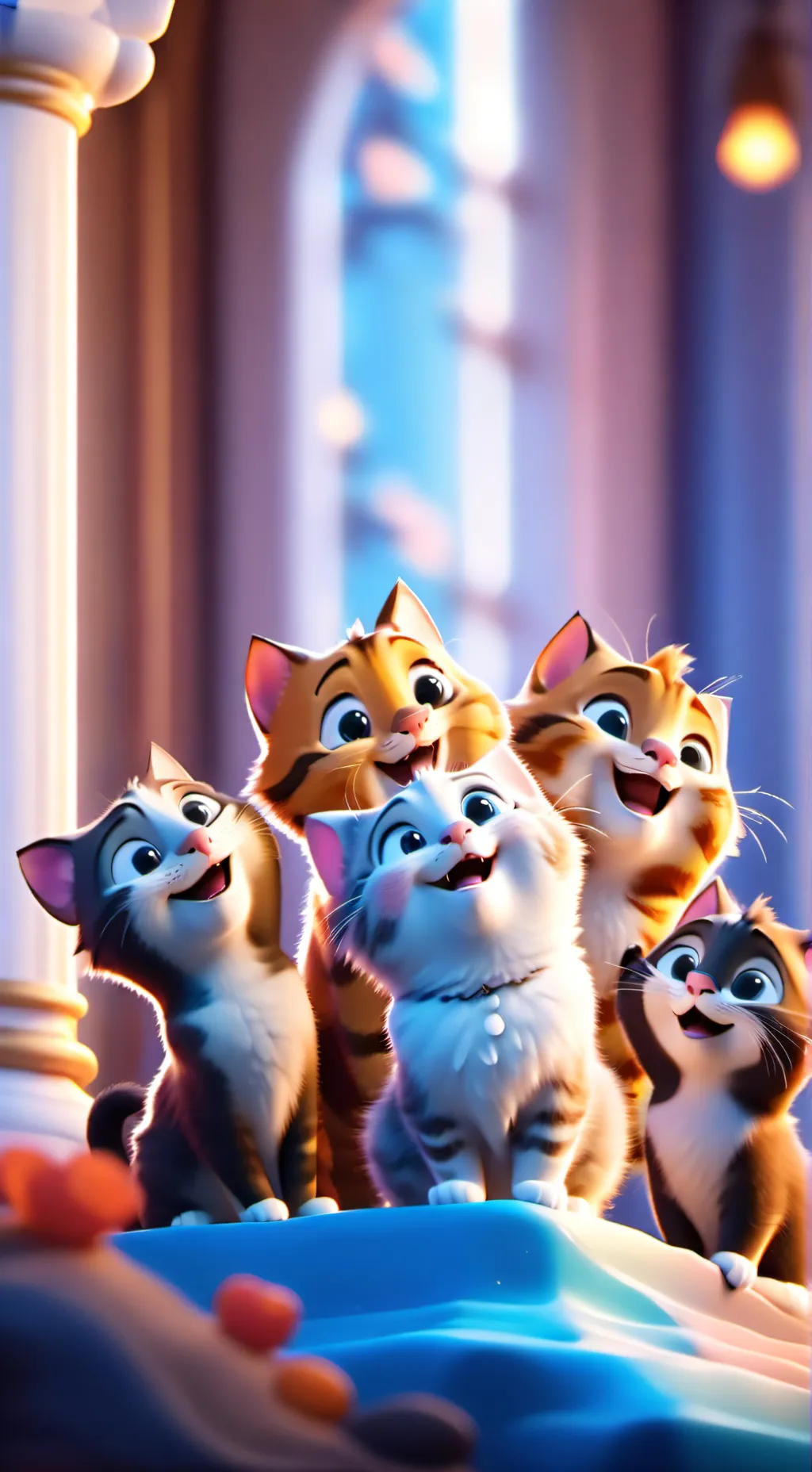 ai character: singing cat background