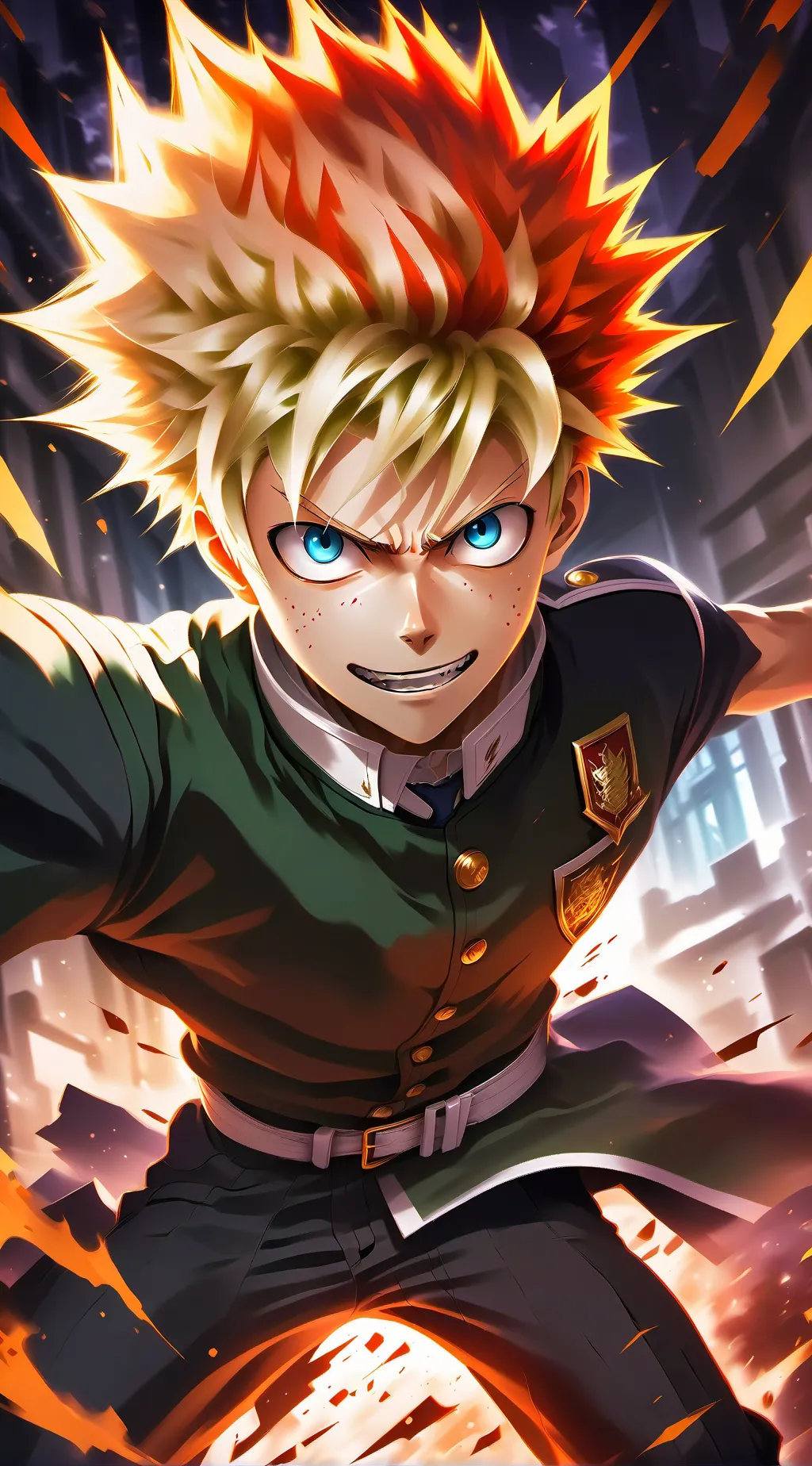 ai character: Katsuki Bakugou background