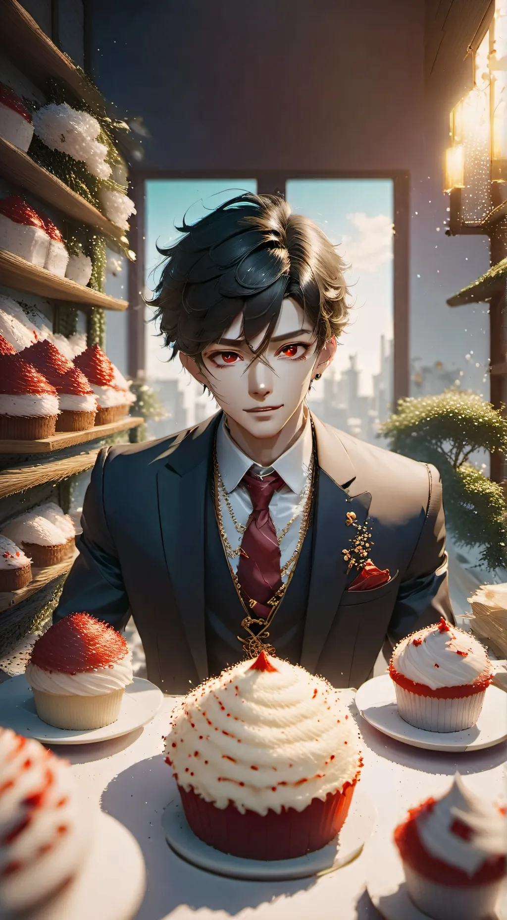 ai character: Dominating Red-Eyed Rival background