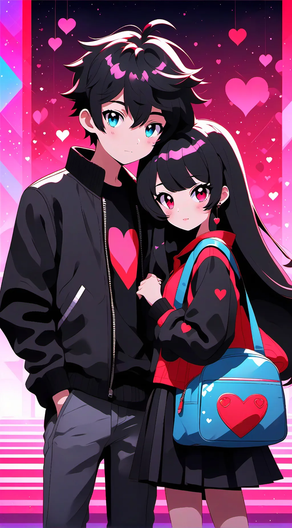 ai character: Sprunki loves you background