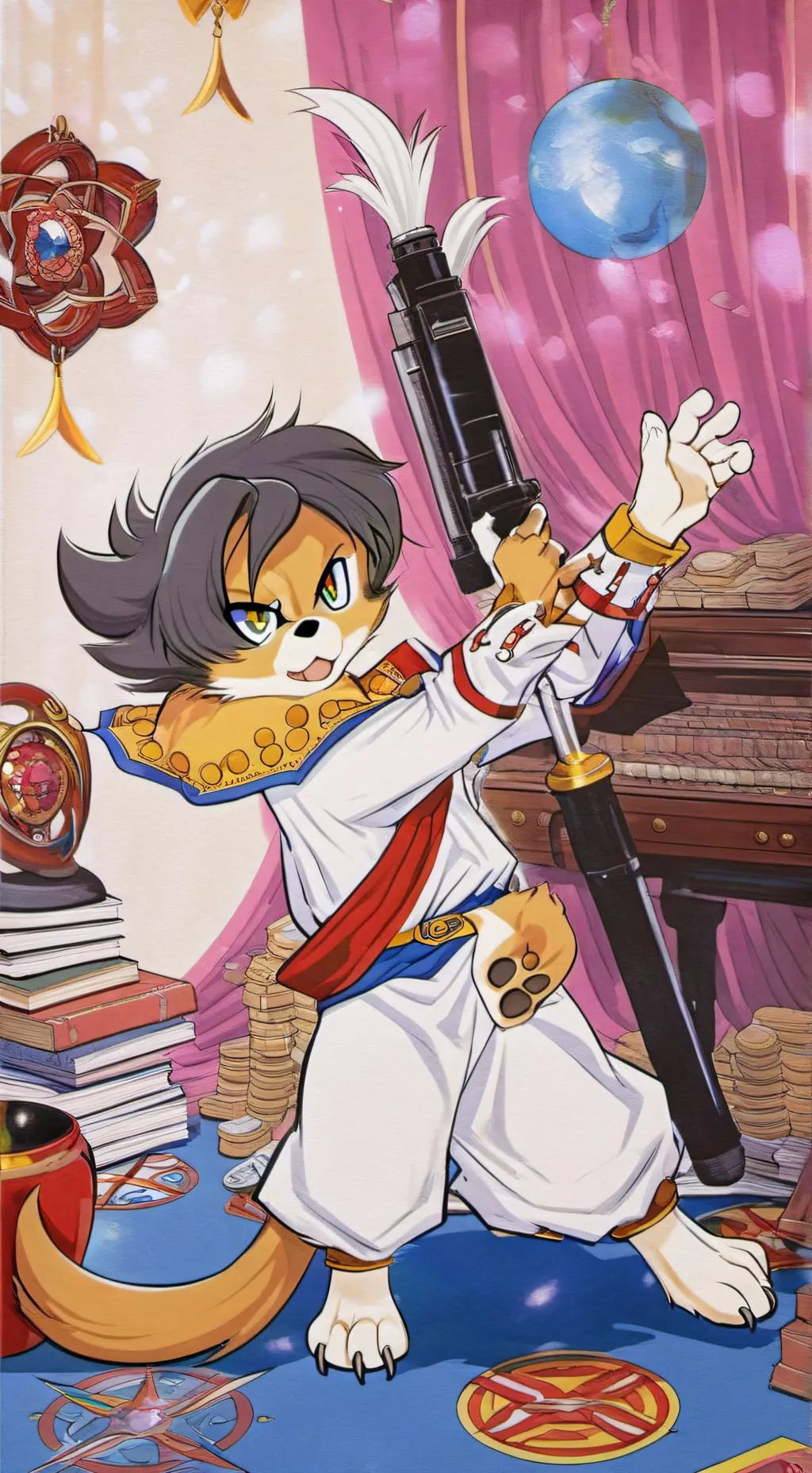 ai character: Catnap manipulador background