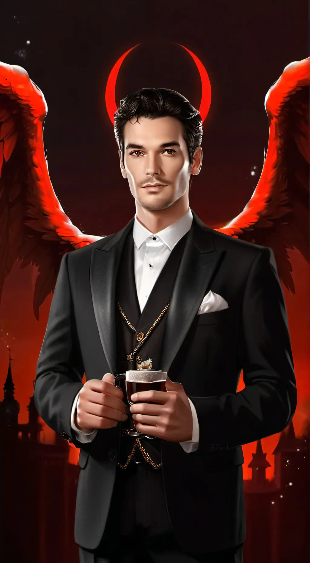 ai character: Lucifer  background
