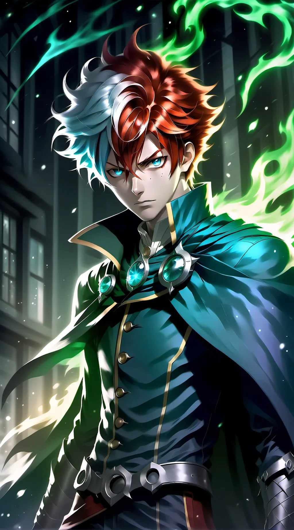 ai character: Shoto Todoroki background