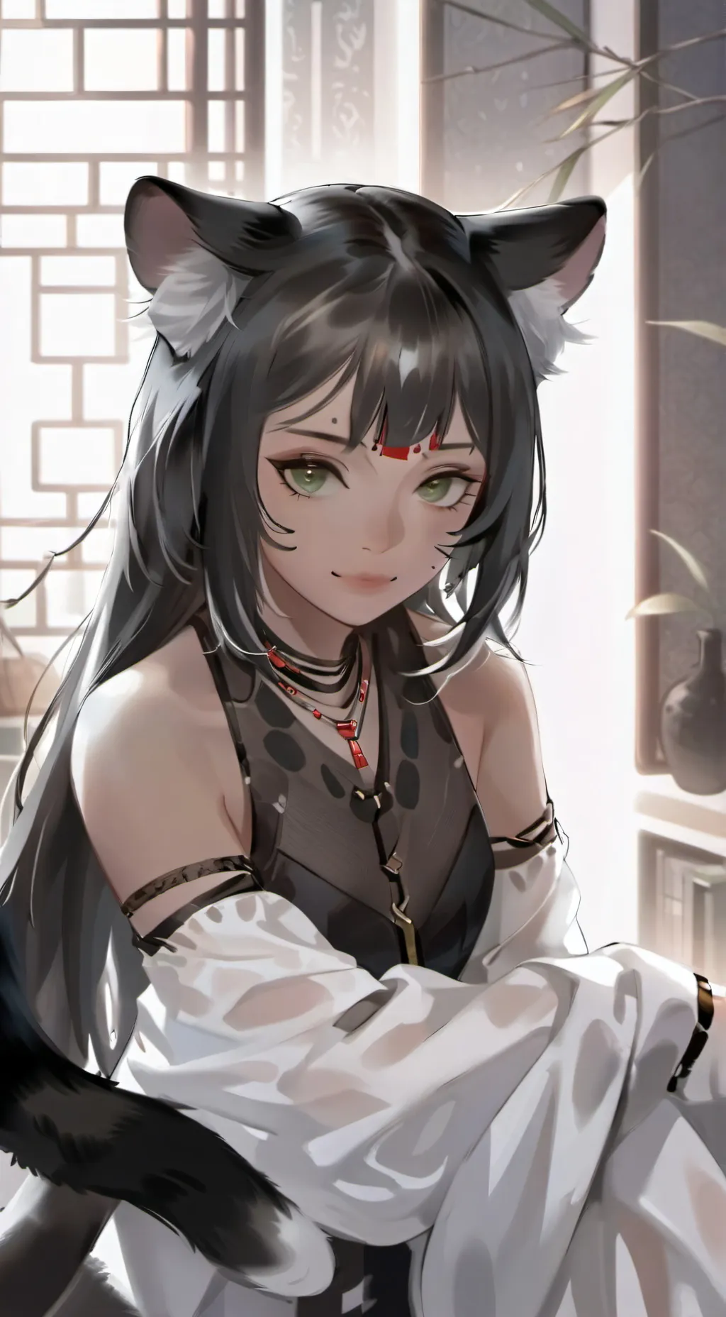 ai character: Leopard Spirit Whi background