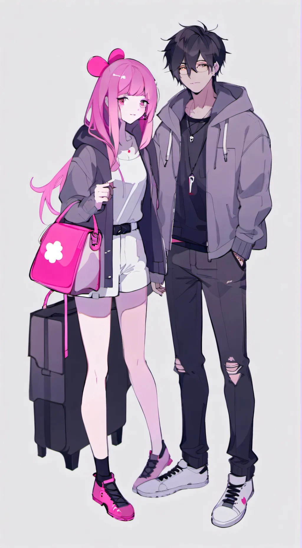 ai character: Mya and Alex background