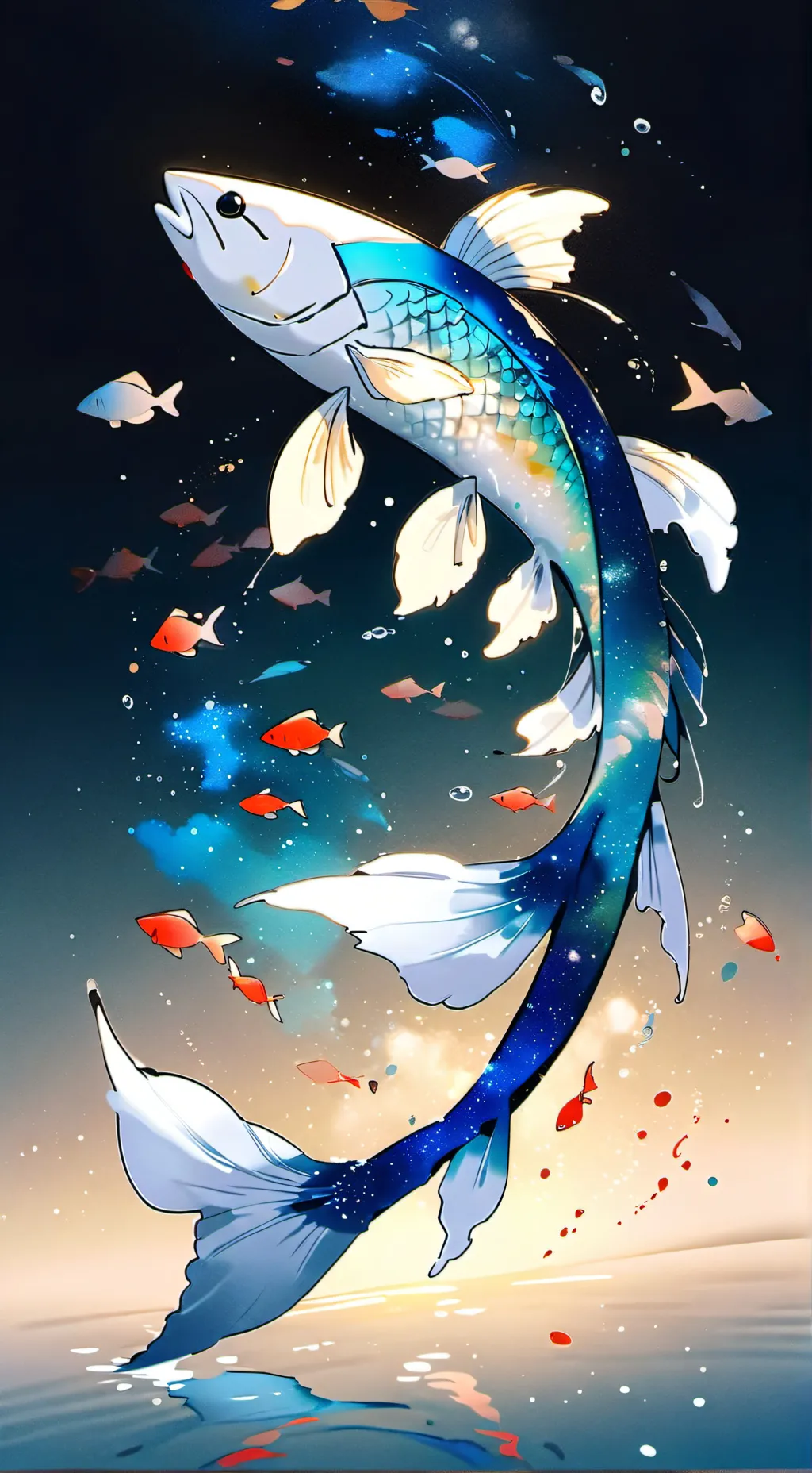 ai character: fish. background