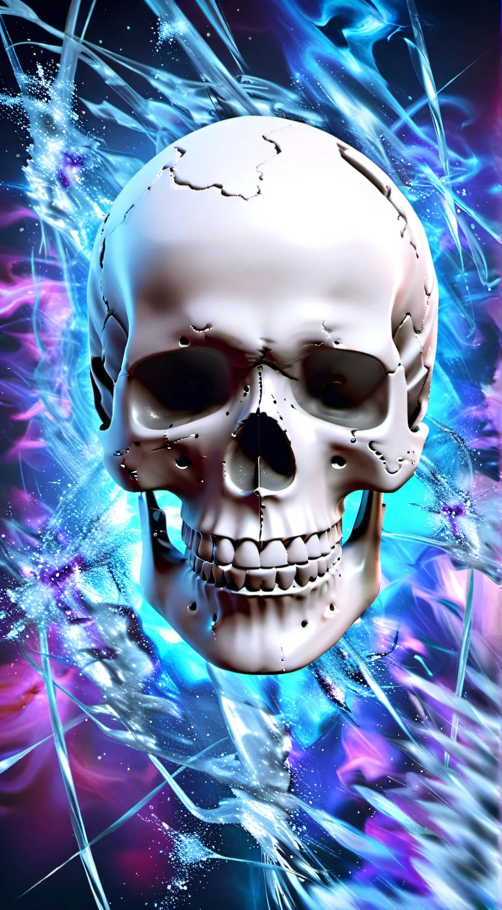 ai character: skull emojii 💀💀💀💀 background