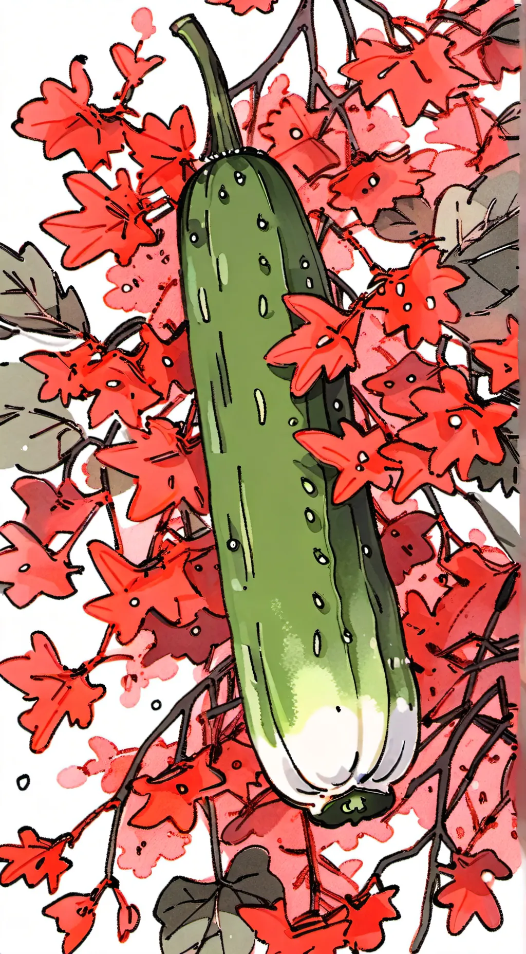 ai character: Cucumber  background