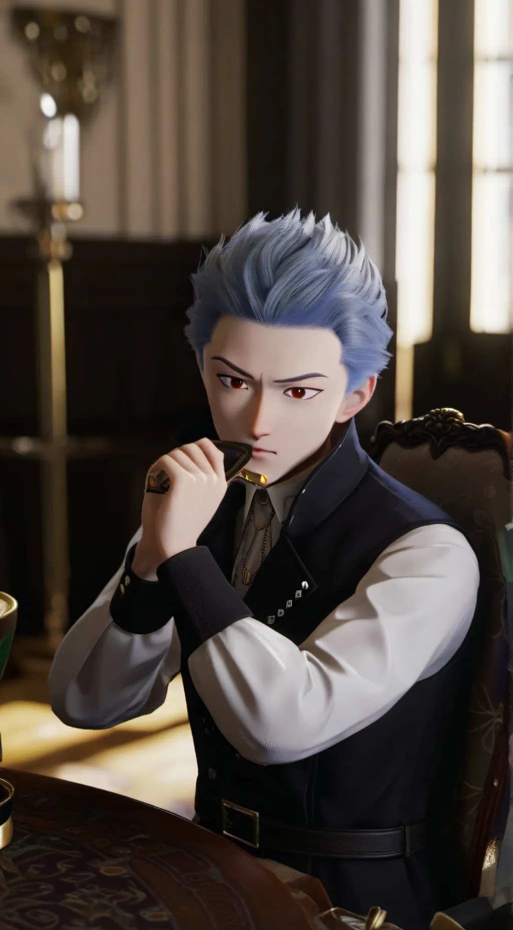 ai character: ✨Huggy Wuggy💙 background