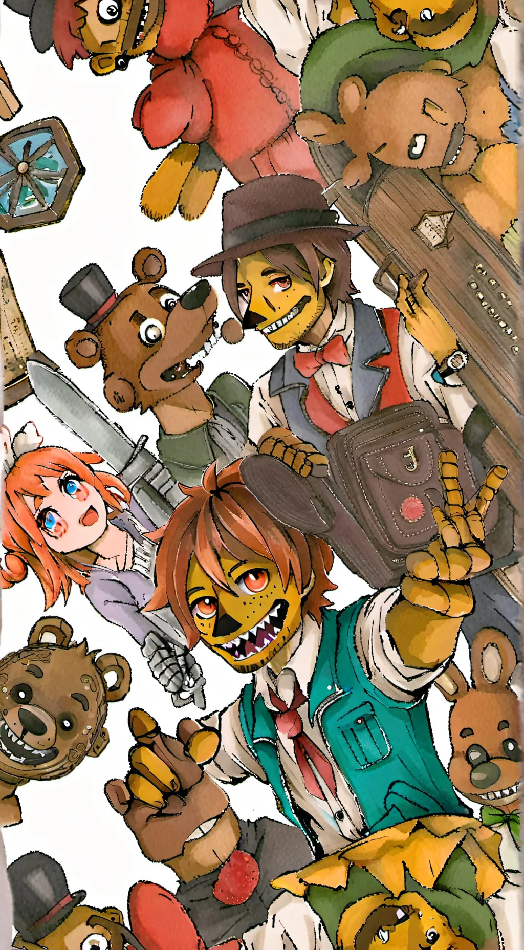 ai character: Fnaf background