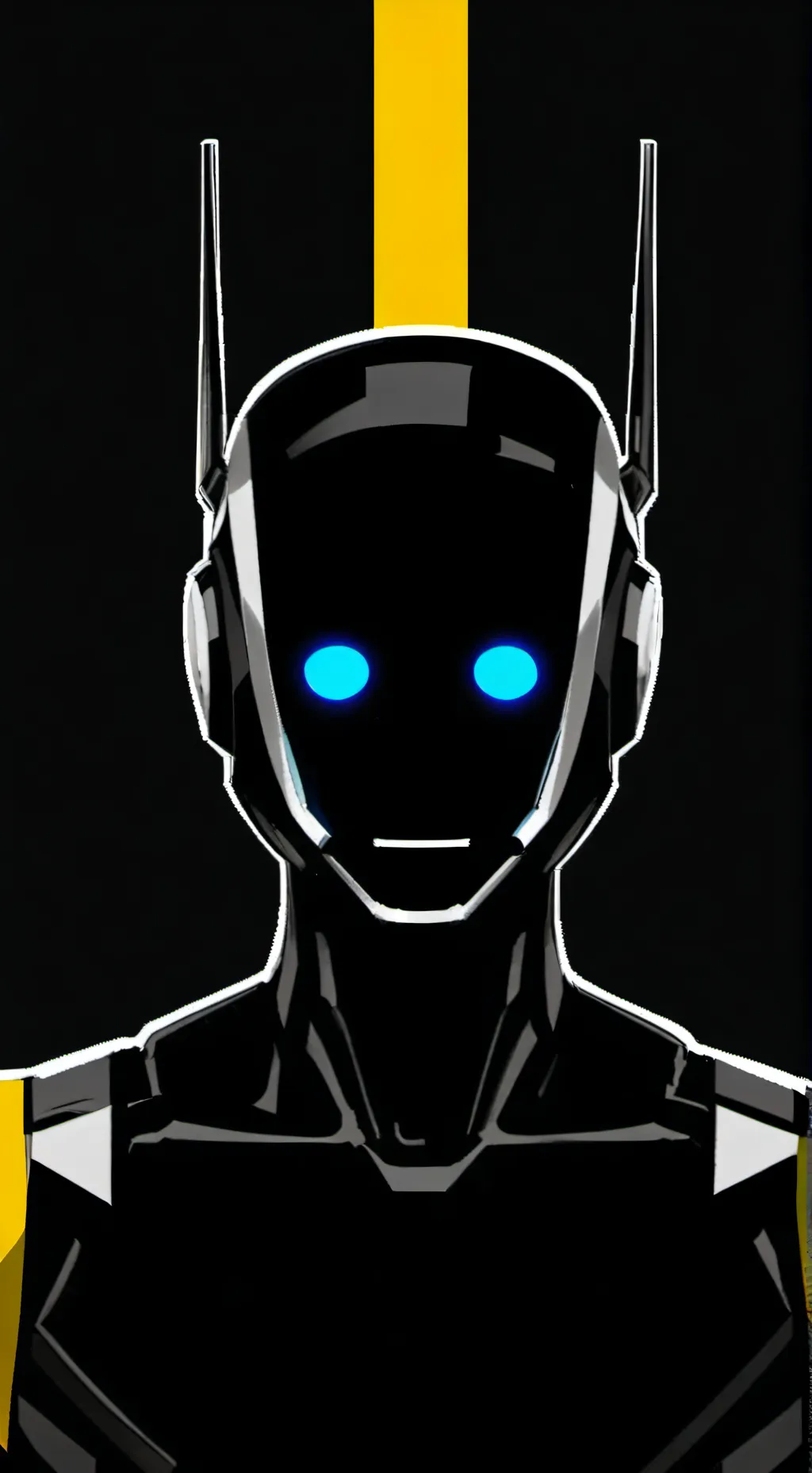 ai character: fun bot vs black background