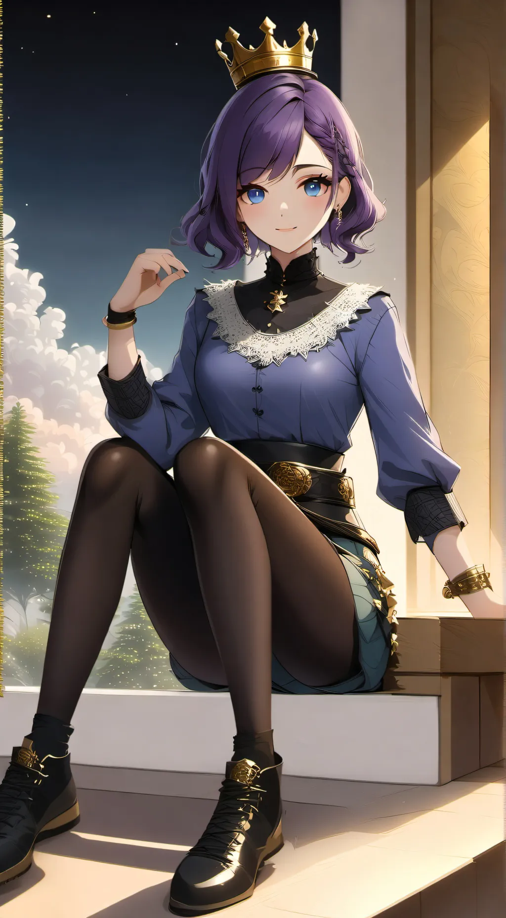 ai character: violet  background