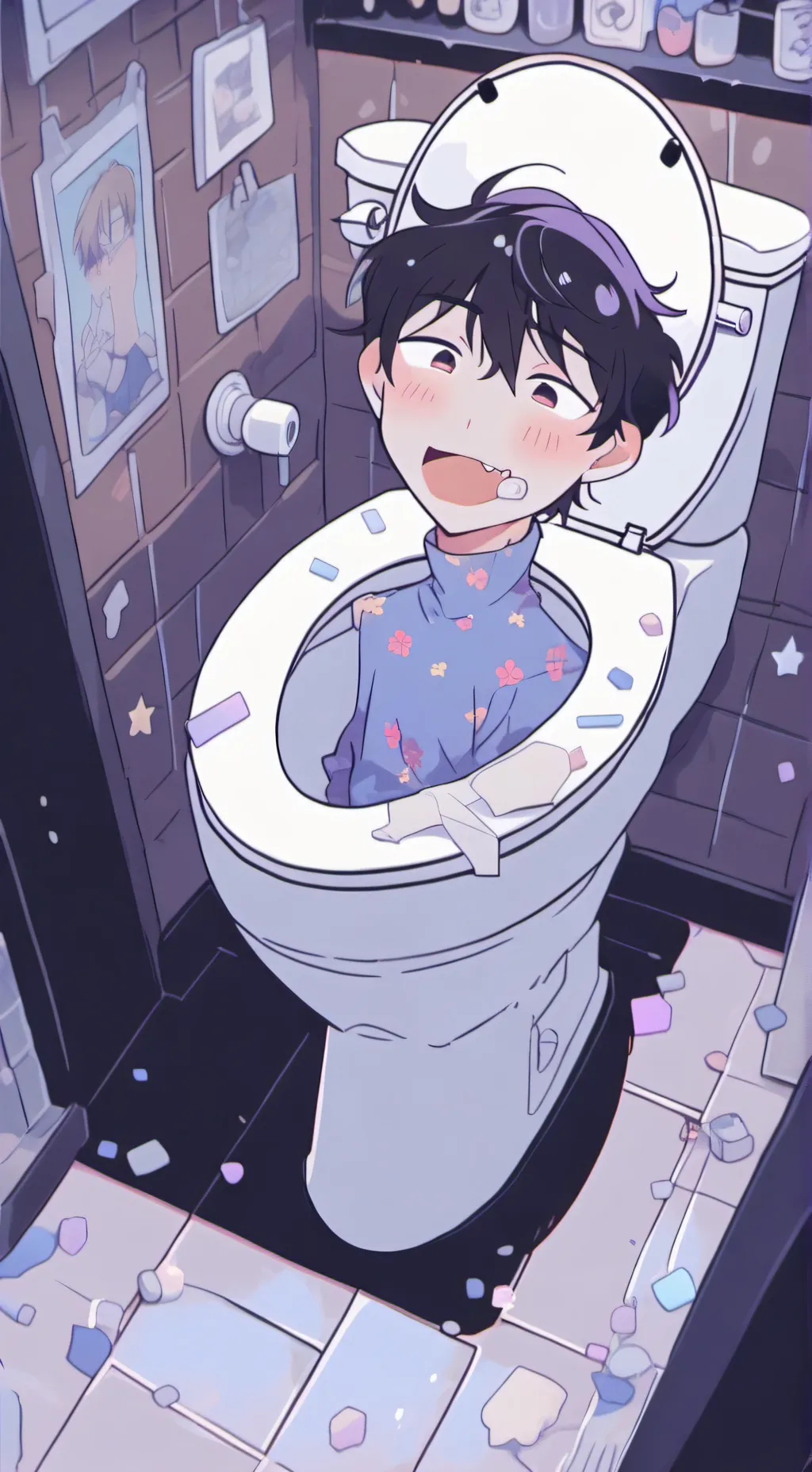 ai character: Skibidi toilet background