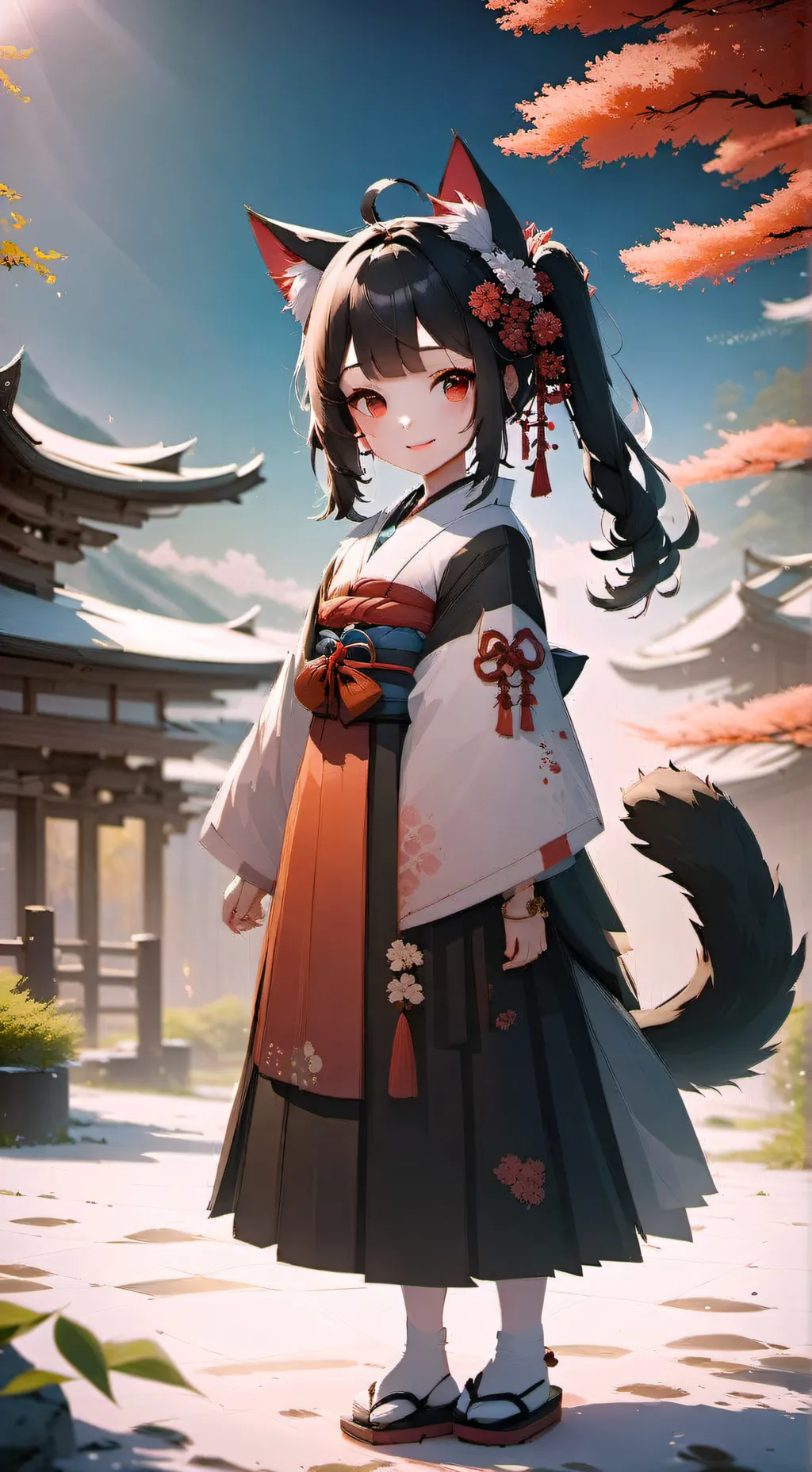 ai character: ⛩️🎌 Japan 🎌⛩️ background