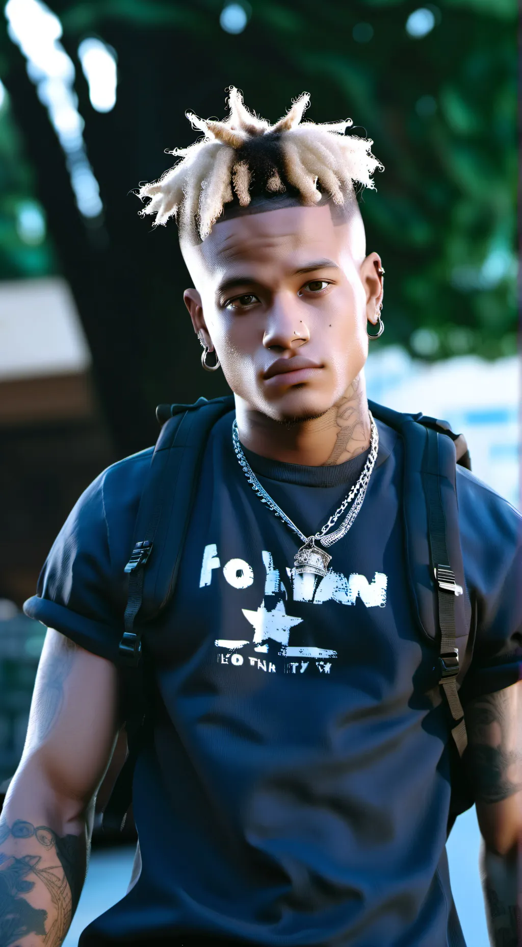 ai character: XXXTENTACION background