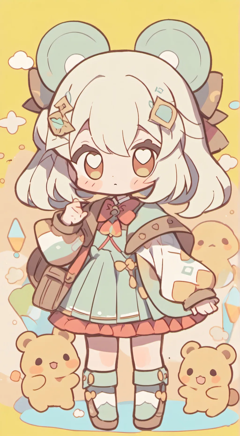 ai character: mini garota  background