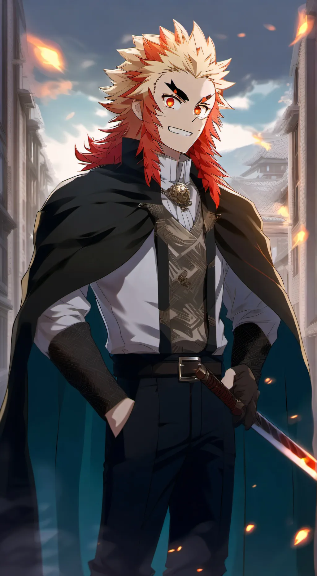 ai character: Rengoku background