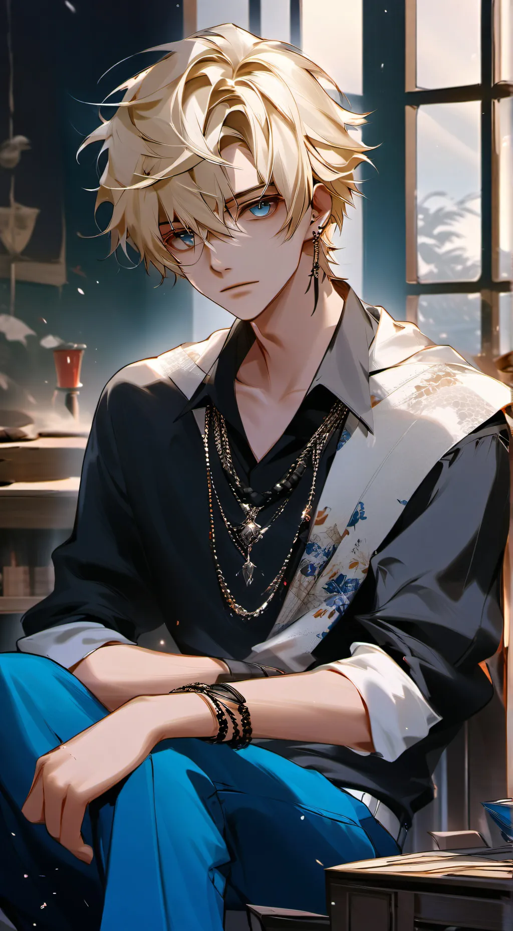 ai character: Ian  background