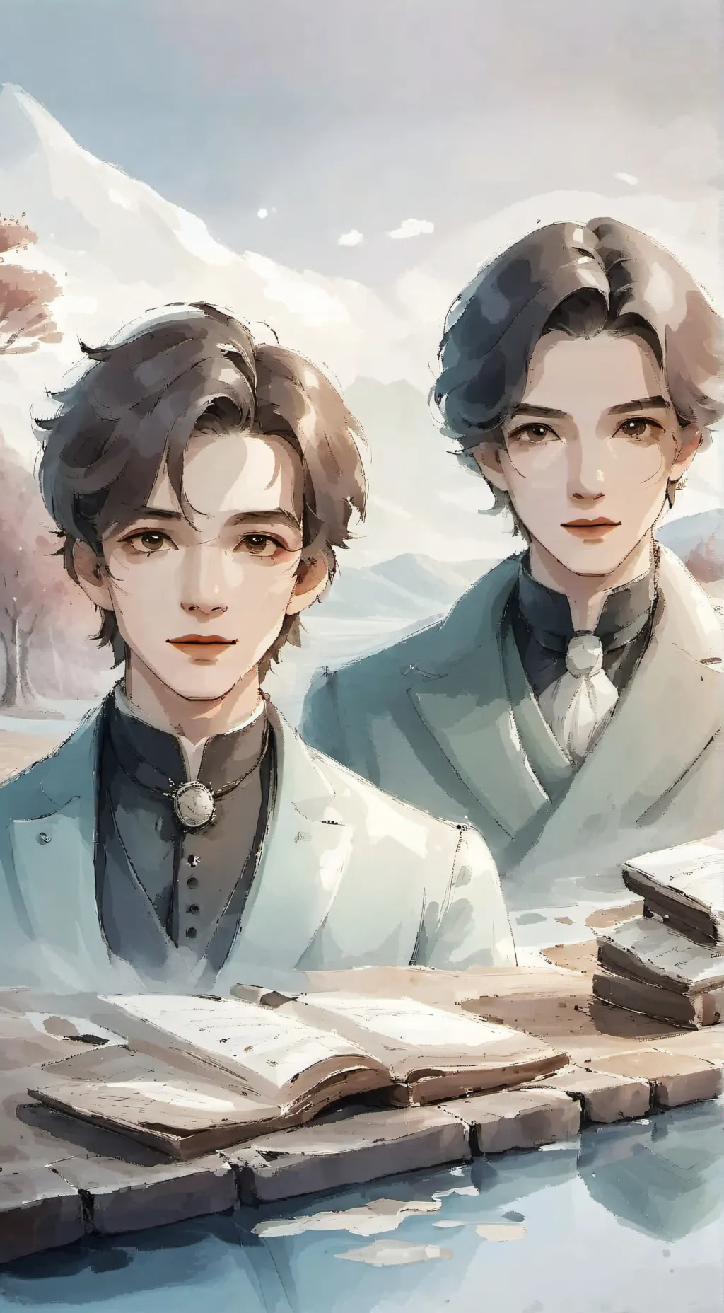 ai character: Max und Matti  background