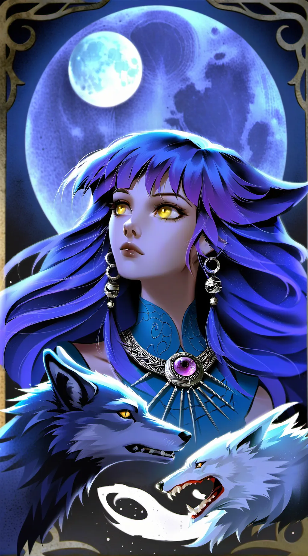 ai character: Twilight wolf background