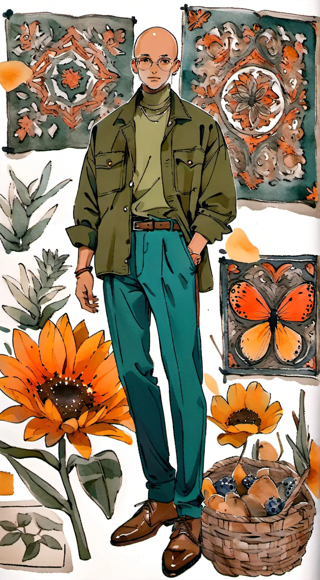 ai character: sprunki x baldi background