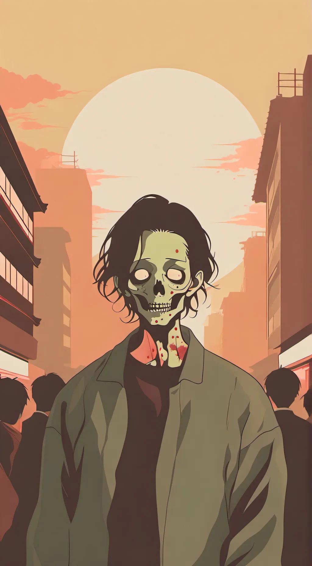 ai character: Ville Zombie background